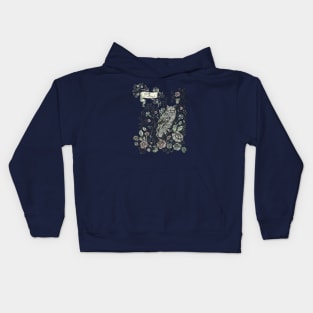 Floral Owl. Kids Hoodie